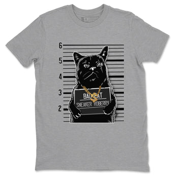 4s Black Cat shirts to match jordans Bad Cat sneaker match tees Air Jordan 4 Black Cat match shoes to clothes SNRT Sneaker Tees unisex cotton Heather Grey 2 shirts