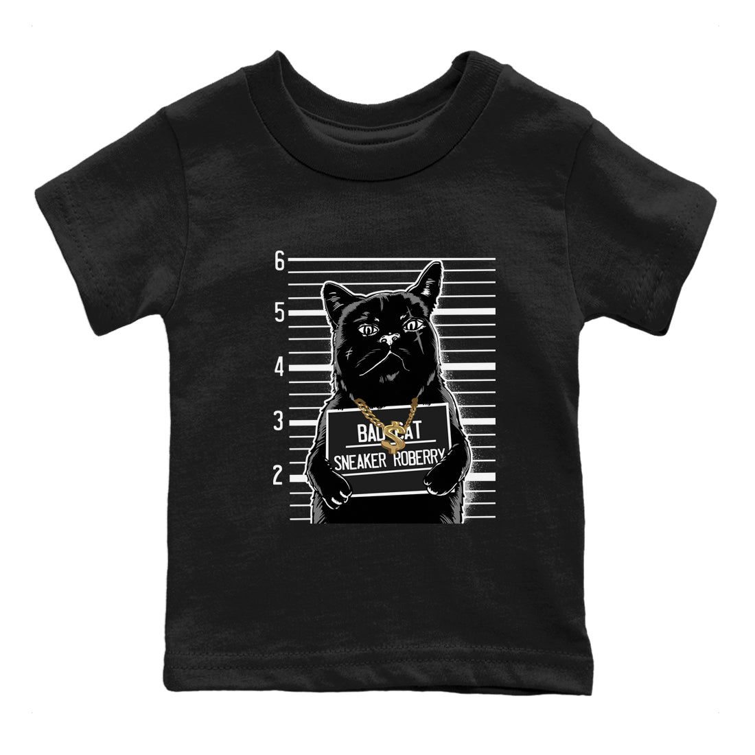 5s Black Cat shirts to match jordans Bad Cat sneaker match tees Air Jordan 5 Black Cat match shoes to clothes SNRT Sneaker Tees Youth Baby Black 2 tee