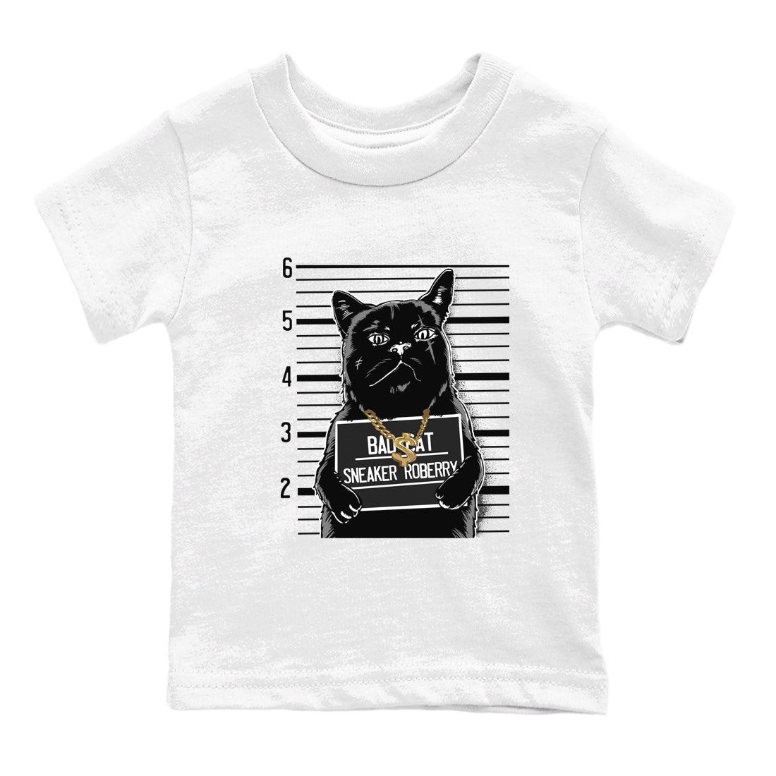 5s Black Cat shirts to match jordans Bad Cat sneaker match tees Air Jordan 5 Black Cat match shoes to clothes SNRT Sneaker Tees Youth Baby White 2 tee