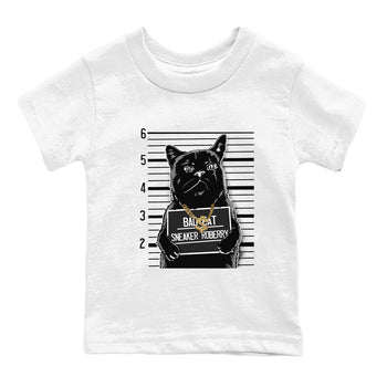 5s Black Cat shirts to match jordans Bad Cat sneaker match tees Air Jordan 5 Black Cat match shoes to clothes SNRT Sneaker Tees Youth Baby White 2 tee