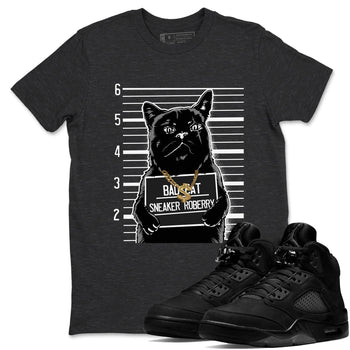 5s Black Cat shirts to match jordans Bad Cat sneaker match tees Air Jordan 5 Black Cat match shoes to clothes SNRT Sneaker Tees unisex cotton Charcoal Heather 1 shirts