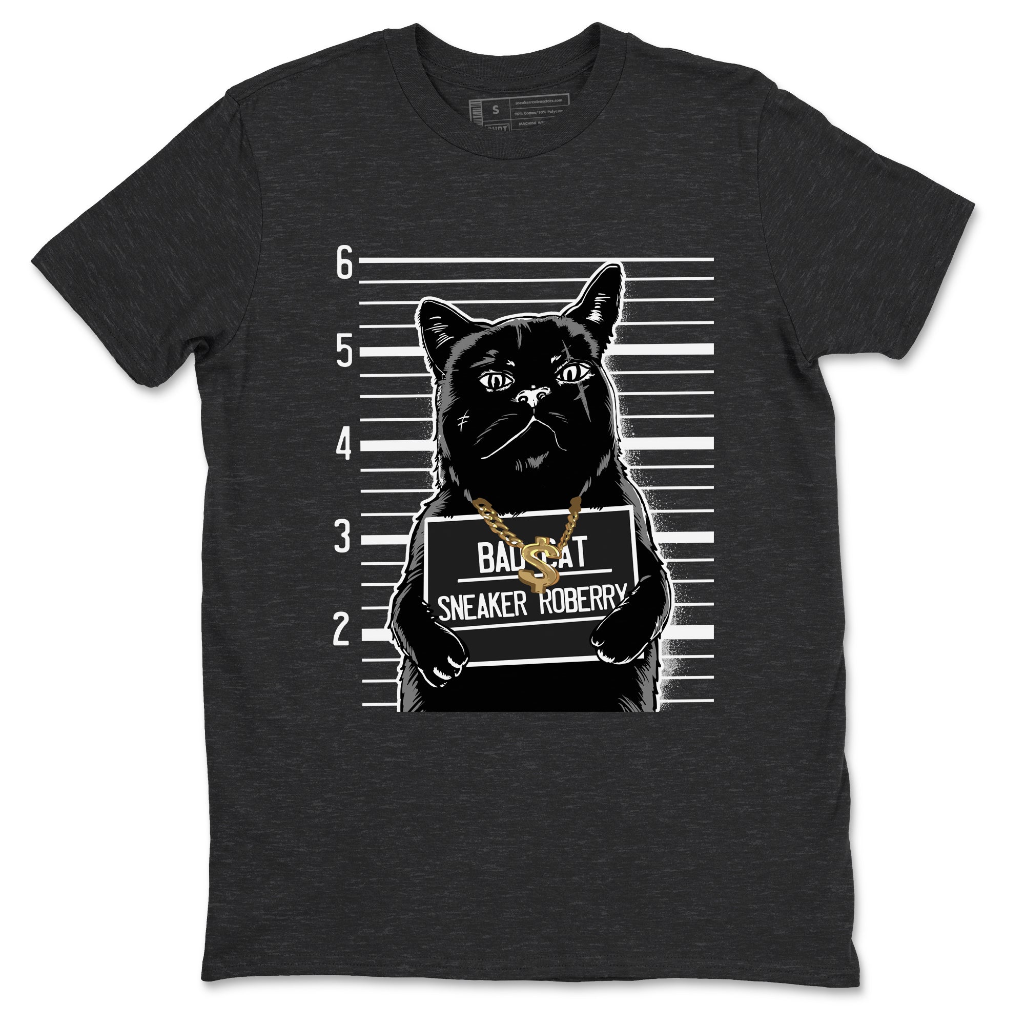 5s Black Cat shirts to match jordans Bad Cat sneaker match tees Air Jordan 5 Black Cat match shoes to clothes SNRT Sneaker Tees unisex cotton Charcoal Heather 2 shirts