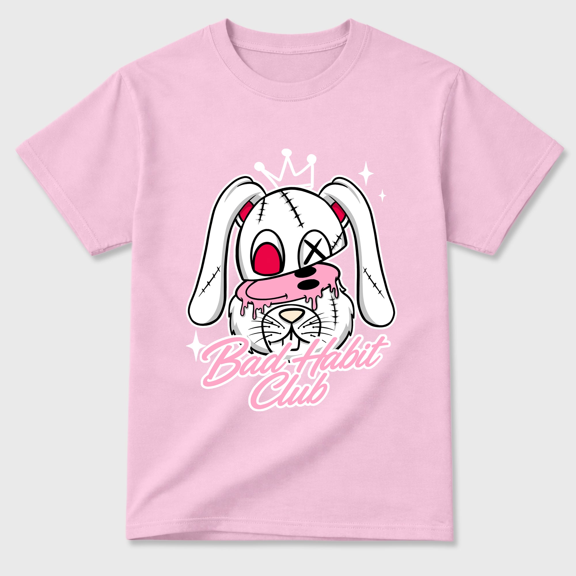 Perfect Sneakerhead Fashion Outfits – Sneaker Tees To Match Air Jordan 1 Low OG x Travis Scott Tropical Pink Shoes – Bad Habit Club Graphic Tee Pink 2