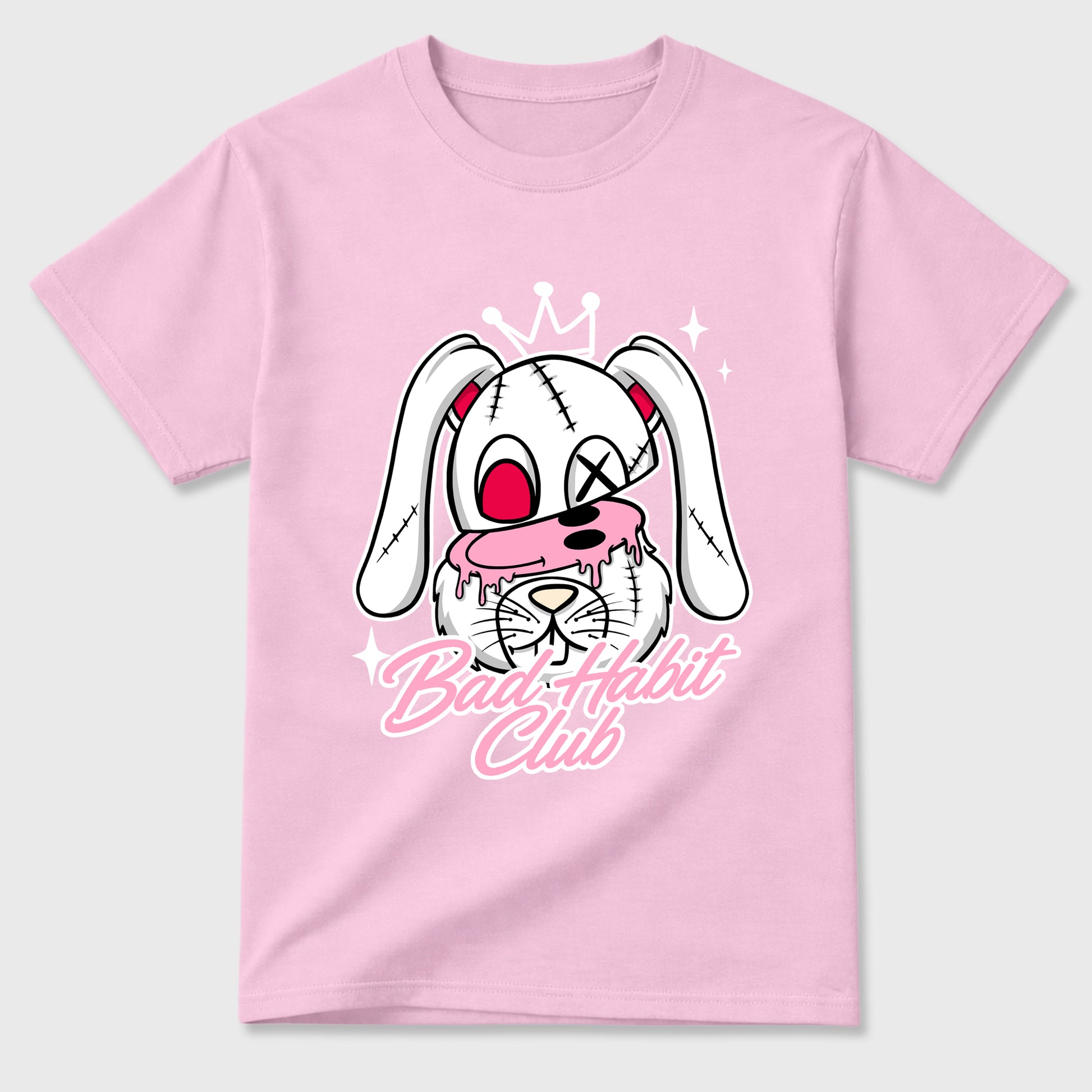 Perfect Sneakerhead Fashion Outfits – Sneaker Tees To Match Air Jordan 1 Low OG x Travis Scott Tropical Pink Shoes – Bad Habit Club Graphic Tee Pink 2
