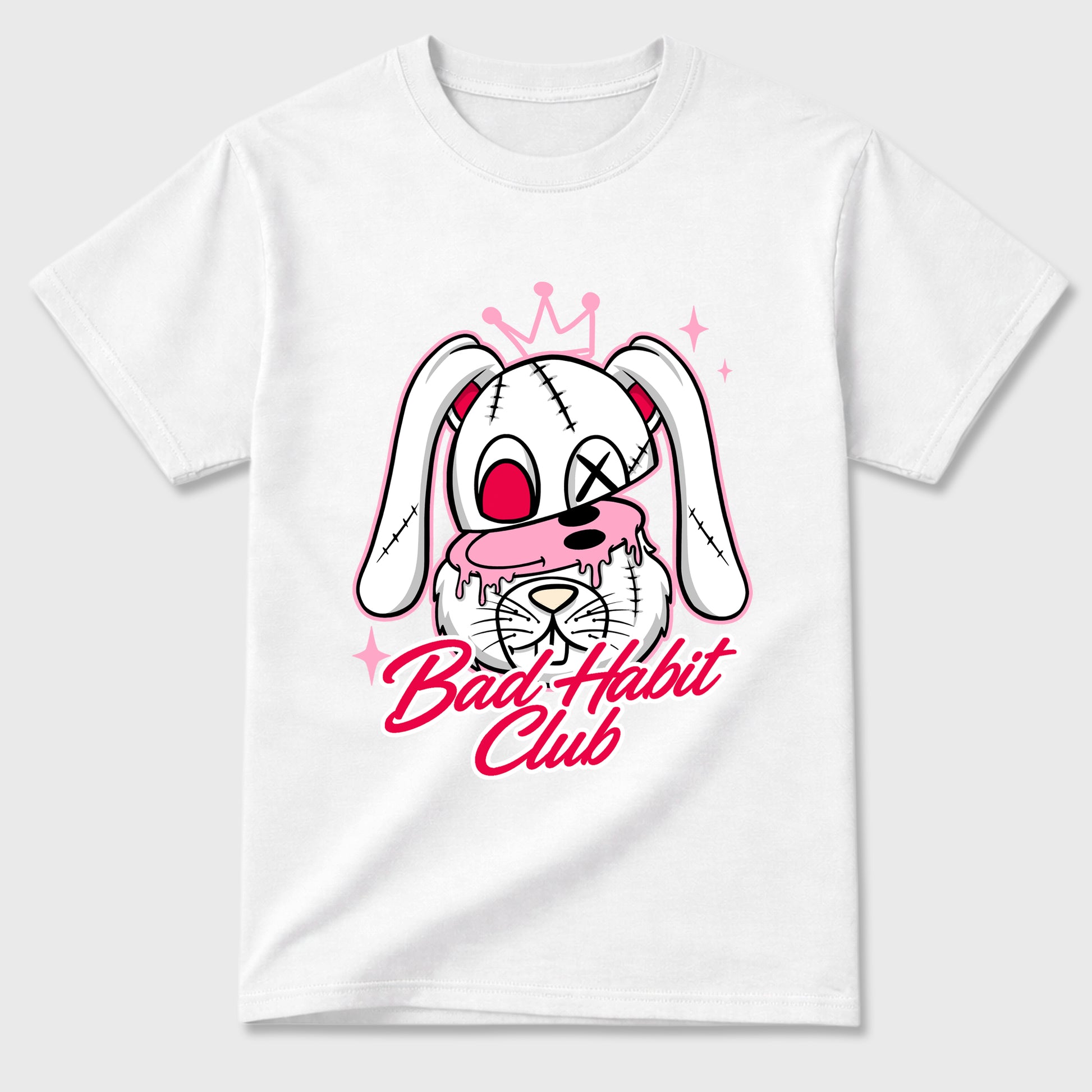 Perfect Sneakerhead Fashion Outfits – Sneaker Tees To Match Air Jordan 1 Low OG x Travis Scott Tropical Pink Shoes – Bad Habit Club Graphic Tee White 2
