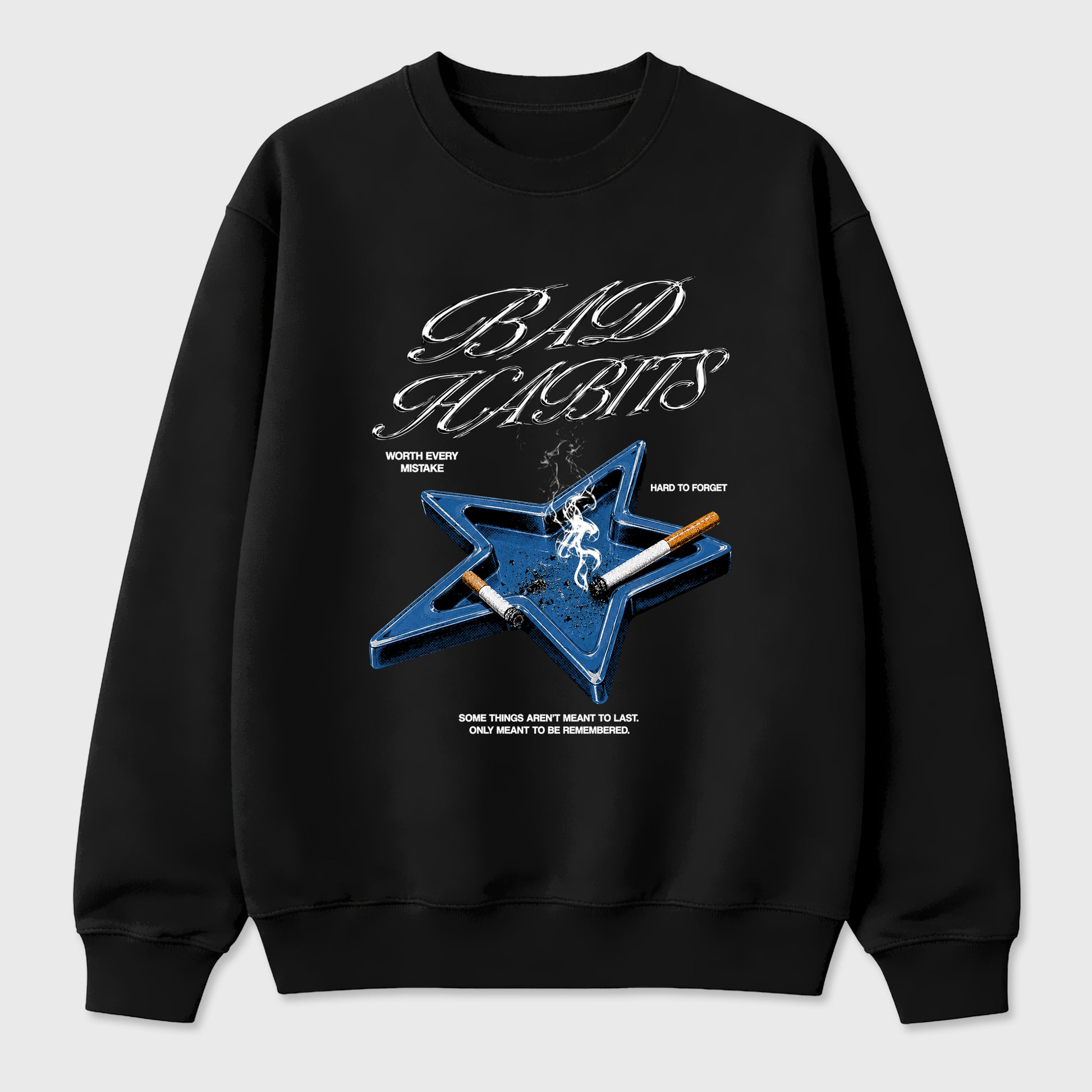 Bad Habits Graphic T-Shirt sneaker match tee designed for the Air Jordan 13 Flint, featuring coordinated color options for a perfect streetwear match. Black 2 shirt.