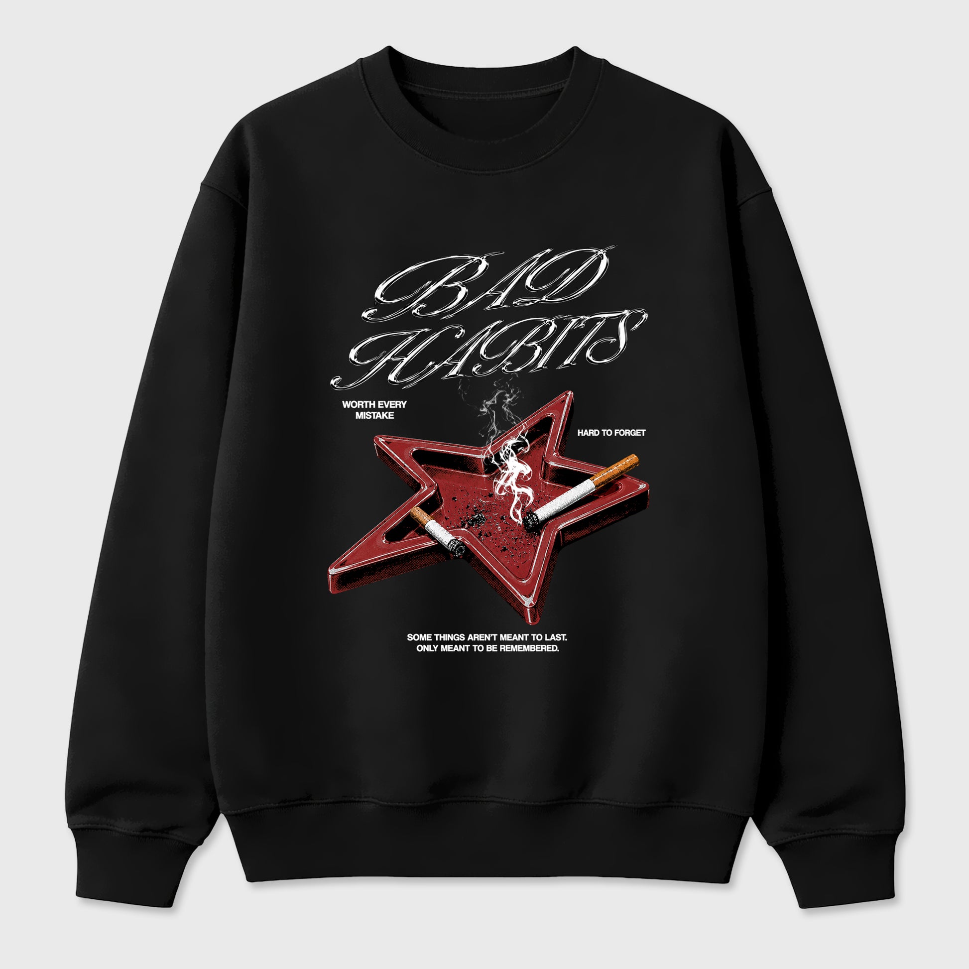 Bad Habits Graphic T-Shirt sneaker match tee designed for the Air Jordan 3 Bin 23, featuring coordinated color options for a perfect streetwear match. Black 2 shirt.