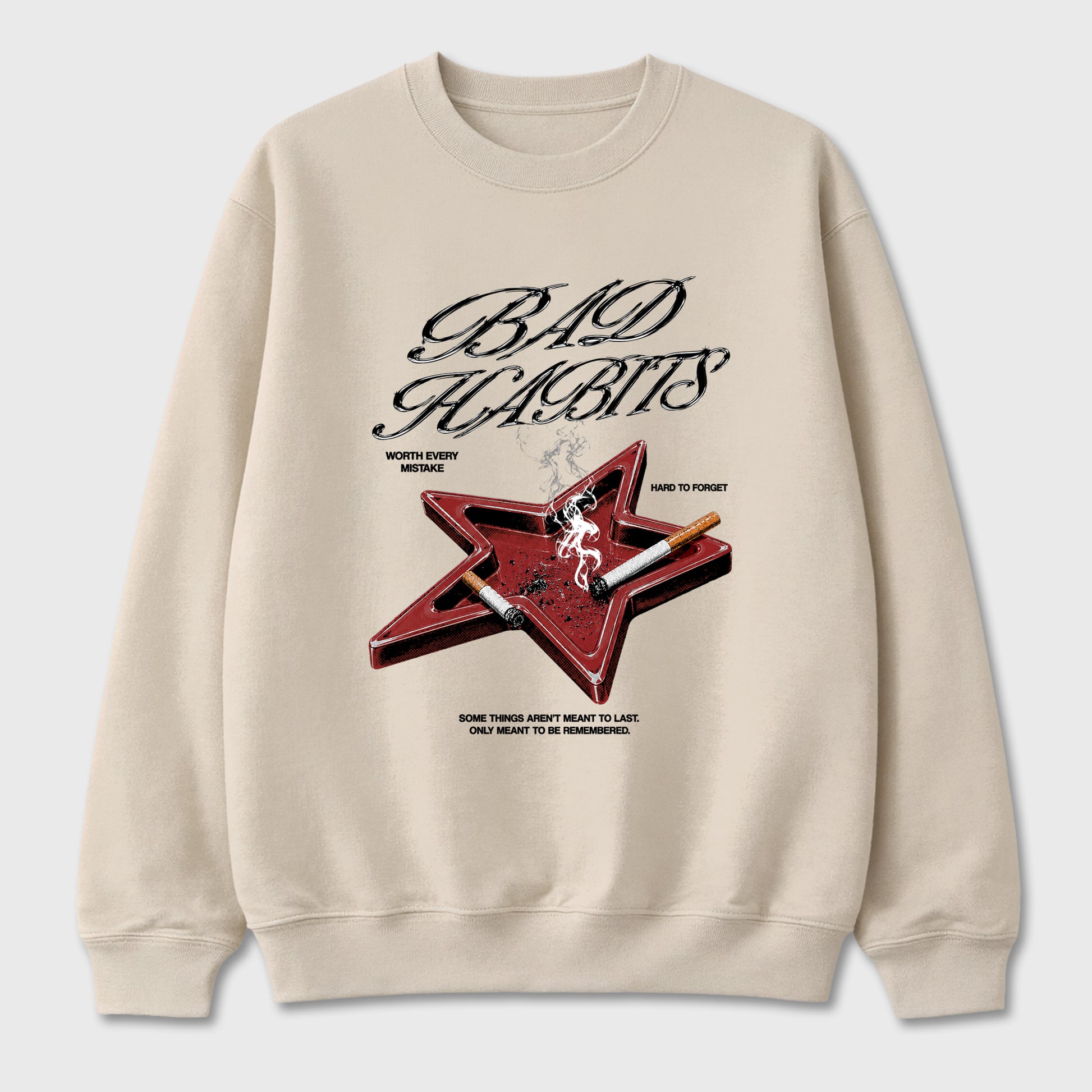 Bad Habits Graphic T-Shirt sneaker match tee designed for the Air Jordan 3 Bin 23, featuring coordinated color options for a perfect streetwear match. Natural 2 shirt.