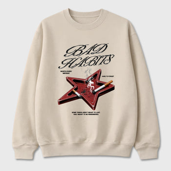 Bad Habits Graphic T-Shirt sneaker match tee designed for the Air Jordan 3 Bin 23, featuring coordinated color options for a perfect streetwear match. Natural 2 shirt.