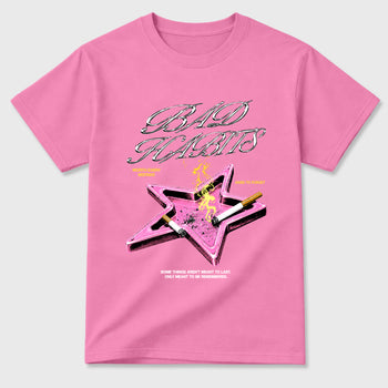 Bad Habits Graphic T-Shirt sneaker match tee designed for the Air Jordan 4 Comic, featuring coordinated color options for a perfect streetwear match. Bubble Gum 2 shirt.