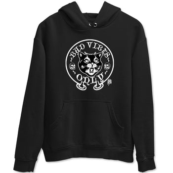 5s Black Cat shirts to match jordans Bad Vibes Only sneaker match tees Air Jordan 5 Black Cat SNRT Sneaker Release Tees unisex cotton Black 2 crew neck shirts