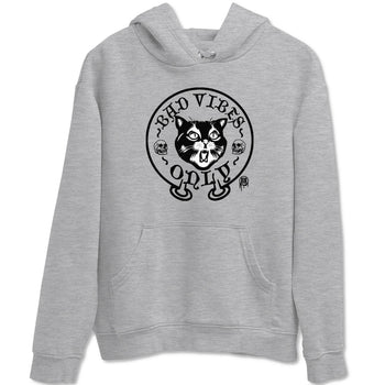 5s Black Cat shirts to match jordans Bad Vibes Only sneaker match tees Air Jordan 5 Black Cat SNRT Sneaker Release Tees unisex cotton Heather Grey 2 crew neck shirts