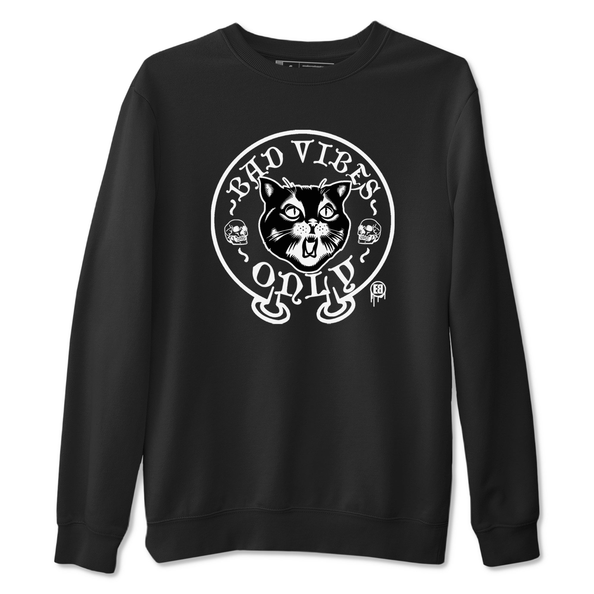 5s Black Cat shirts to match jordans Bad Vibes Only sneaker match tees Air Jordan 5 Black Cat SNRT Sneaker Release Tees unisex cotton Black 2 crew neck shirts
