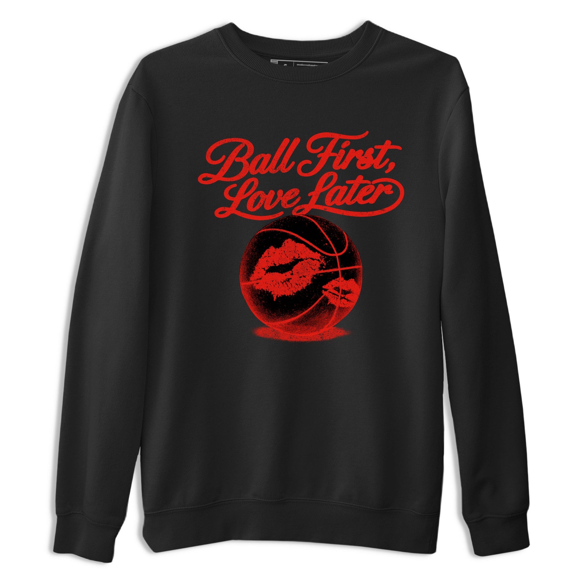 Sneaker match tees – Sneaker Tees To Match Air Jordan 6 Reverse Infrared Shoes – Ball First Kiss Later Tee Black 2