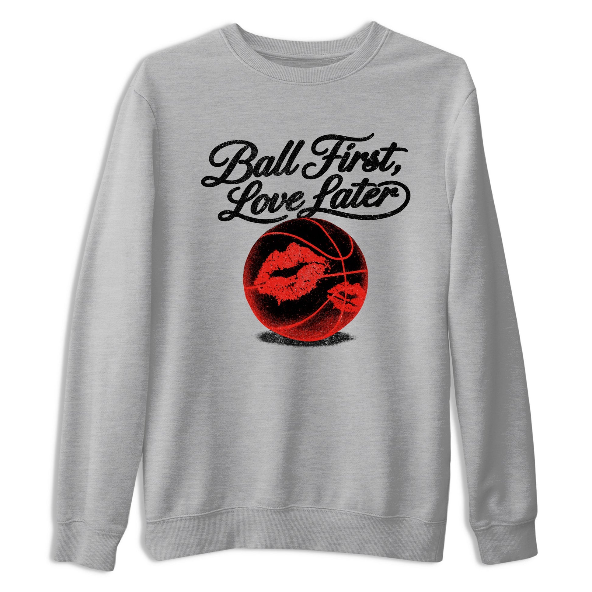 Sneaker match tees – Sneaker Tees To Match Air Jordan 6 Reverse Infrared Shoes – Ball First Kiss Later Tee Heather Grey 2