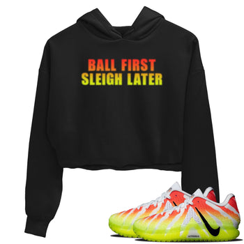 Sneaker Threads – Sneaker Tees To Match Nike JA 3 Under The Christmas Tree – Ball First Sleigh Later Crop Tee Black 1. Perfect for Jordan releases 2025 colorways. Perfect for Ja Morant sneaker releases and Christmas 2025 colorways.