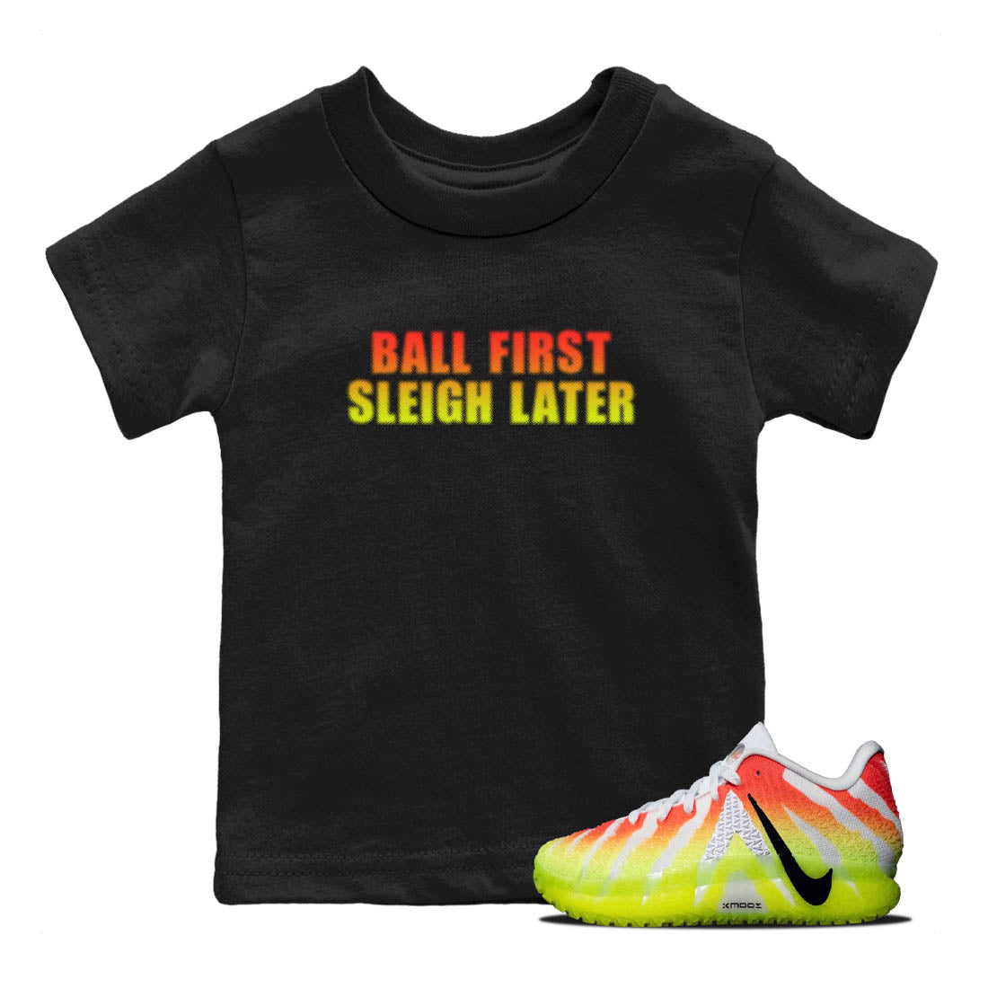 Sneaker Threads – Sneaker Tees To Match Nike JA 3 Under The Christmas Tree – Ball First Sleigh Later Youth Graphic Tee Black 1. Perfect for Jordan releases 2025 colorways. Perfect for Ja Morant sneaker releases and Christmas 2025 colorways.
