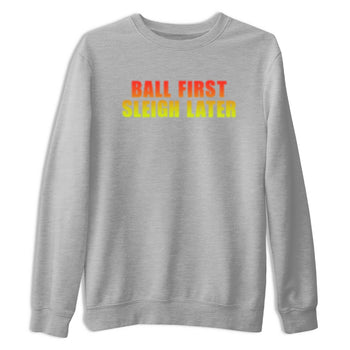 Sneaker Threads – Sneaker Tees To Match Nike JA 3 Under The Christmas Tree – Ball First Sleigh Later Graphic Tee Heather Grey 2. Perfect for Jordan releases 2025 colorways. Perfect for Ja Morant sneaker releases and Christmas 2025 colorways.