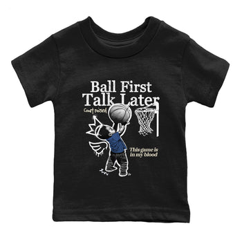3s For The Love to match jordans Ball First Talk Later sneaker match tees A Ma Maniere For The Love match shoes to clothes SNRT Sneaker Tees Youth Baby Black 2 tee