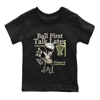 Ball First Talk Later SNRT Sneaker Tees Kids - Air Jordan 5 Luminous Green - SNRT Sneaker T-shirts