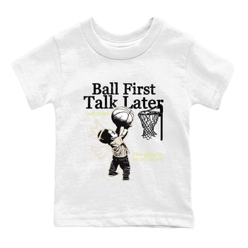 Ball First Talk Later SNRT Sneaker Tees Kids - Air Jordan 5 Luminous Green - SNRT Sneaker T-shirts