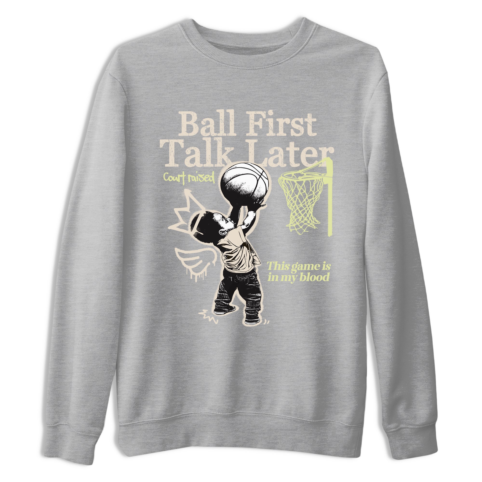 Ball First Talk Later SNRT Sneaker Tees - Air Jordan 5 Luminous Green - SNRT Sneaker T-shirts