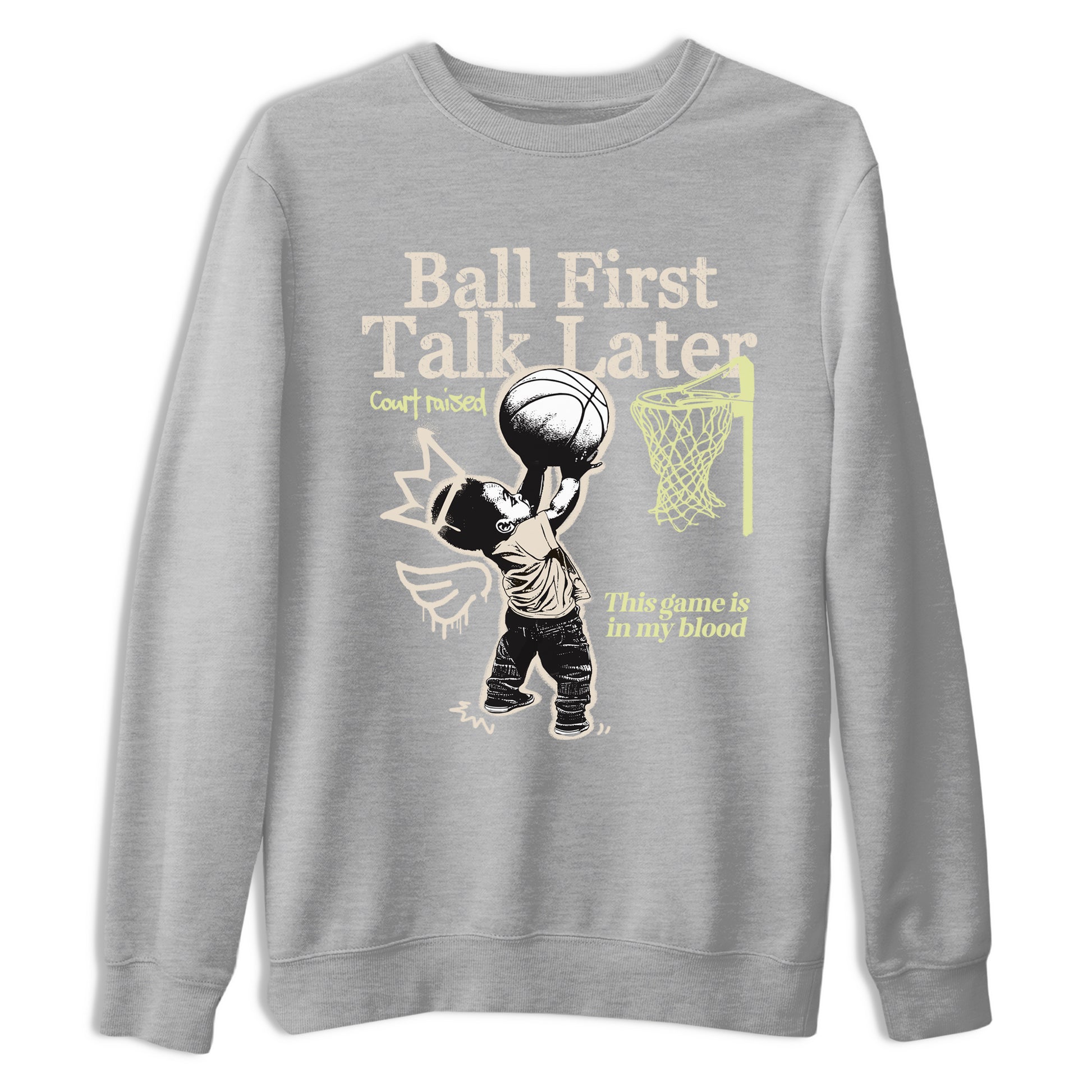 Ball First Talk Later SNRT Sneaker Tees - Air Jordan 5 Luminous Green - SNRT Sneaker T-shirts