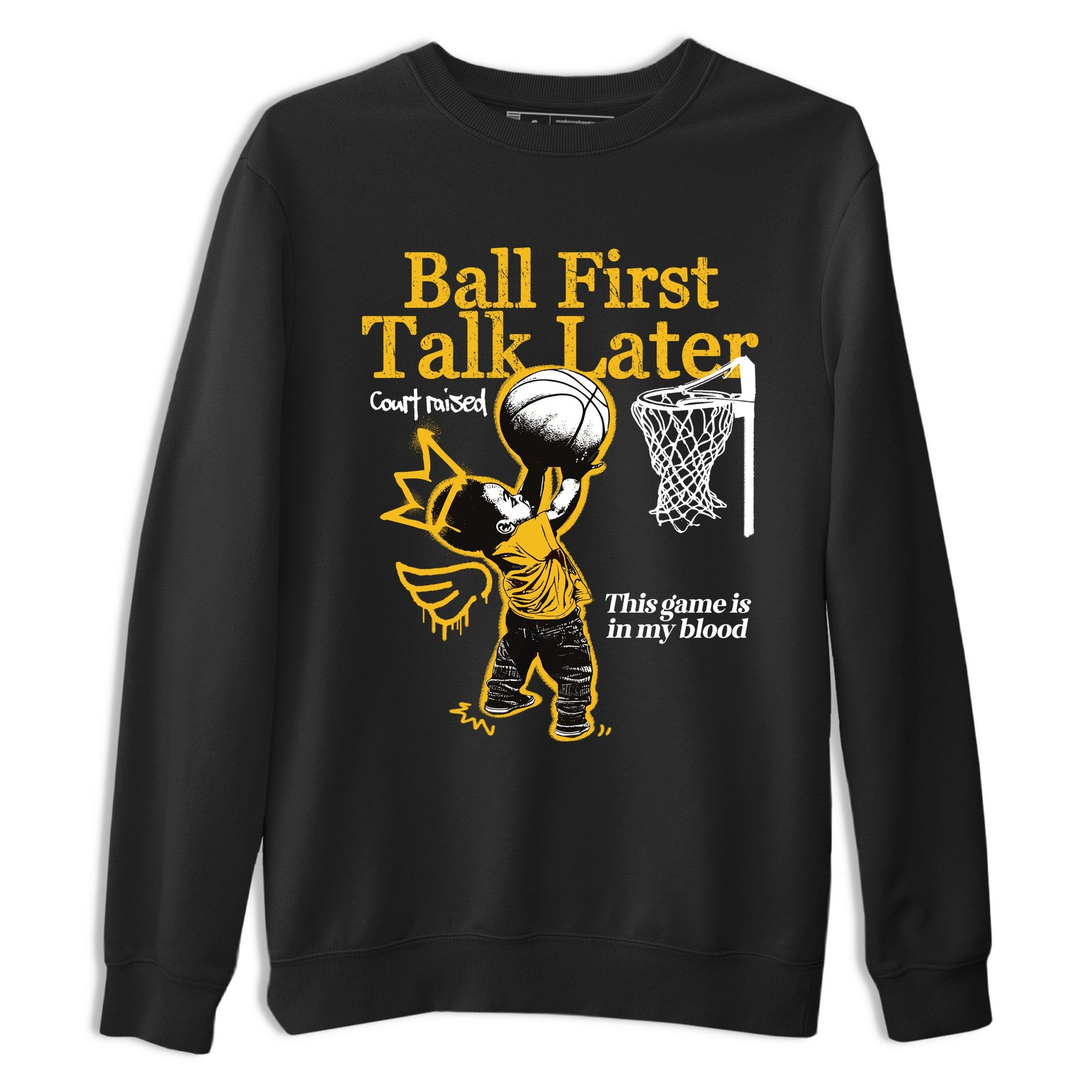 Sneaker match tees – Sneaker Tees To Match Air Jordan 5 Tokyo Shoes – Ball First Talk Later Tee Black 2
