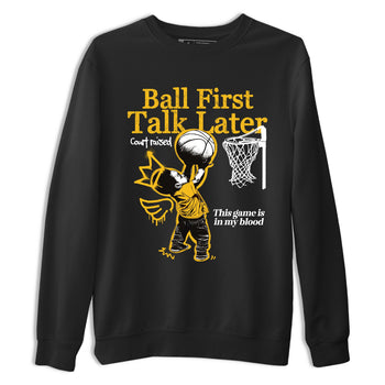 Sneaker match tees – Sneaker Tees To Match Air Jordan 5 Tokyo Shoes – Ball First Talk Later Tee Black 2