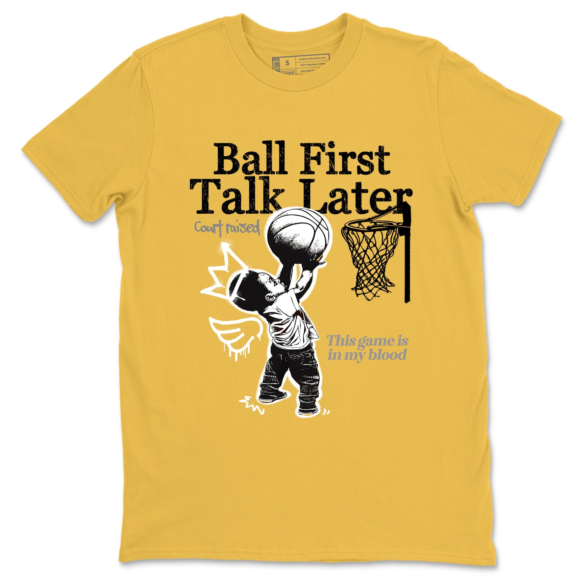 Sneaker match tees – Sneaker Tees To Match Air Jordan 5 Tokyo Shoes – Ball First Talk Later Tee Daisy 2