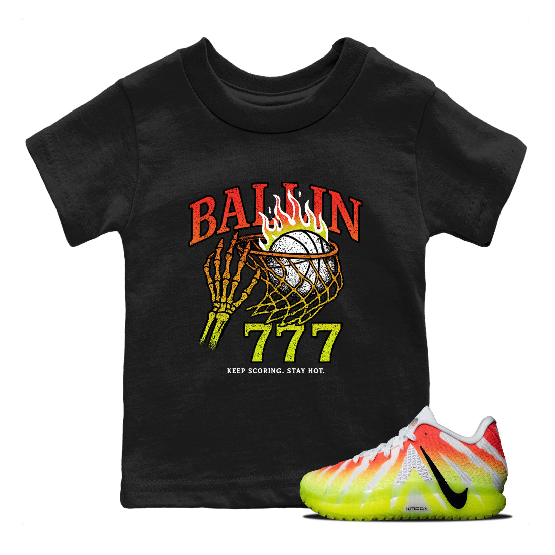 Sneaker Threads – Sneaker Tees To Match Nike JA 3 Under The Christmas Tree – Ballin 777 Youth Graphic Tee Black 1. Perfect for Jordan releases 2025 colorways. Perfect for Ja Morant sneaker releases and Christmas 2025 colorways.