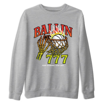 Sneaker Threads – Sneaker Tees To Match Nike JA 3 Under The Christmas Tree – Ballin 777 Graphic Tee Heather Grey 2. Perfect for Jordan releases 2025 colorways. Perfect for Ja Morant sneaker releases and Christmas 2025 colorways.