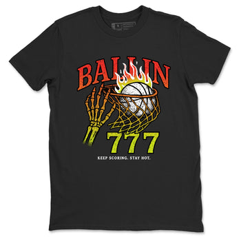 Sneaker Threads – Sneaker Tees To Match Nike JA 3 Under The Christmas Tree – Ballin 777 Graphic Tee Black 2. Perfect for Jordan releases 2025 colorways. Perfect for Ja Morant sneaker releases and Christmas 2025 colorways.