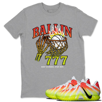 Sneaker Threads – Sneaker Tees To Match Nike JA 3 Under The Christmas Tree – Ballin 777 Graphic Tee Heather Grey 1. Perfect for Jordan releases 2025 colorways. Perfect for Ja Morant sneaker releases and Christmas 2025 colorways.