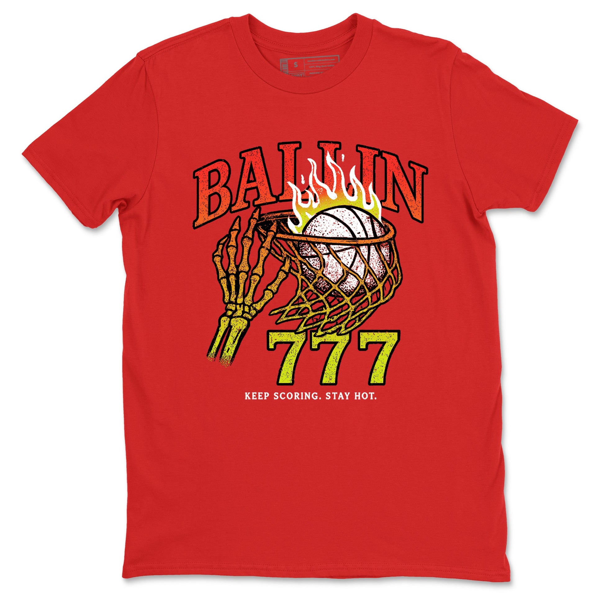 Sneaker Threads – Sneaker Tees To Match Nike JA 3 Under The Christmas Tree – Ballin 777 Graphic Tee Red 2. Perfect for Jordan releases 2025 colorways. Perfect for Ja Morant sneaker releases and Christmas 2025 colorways.