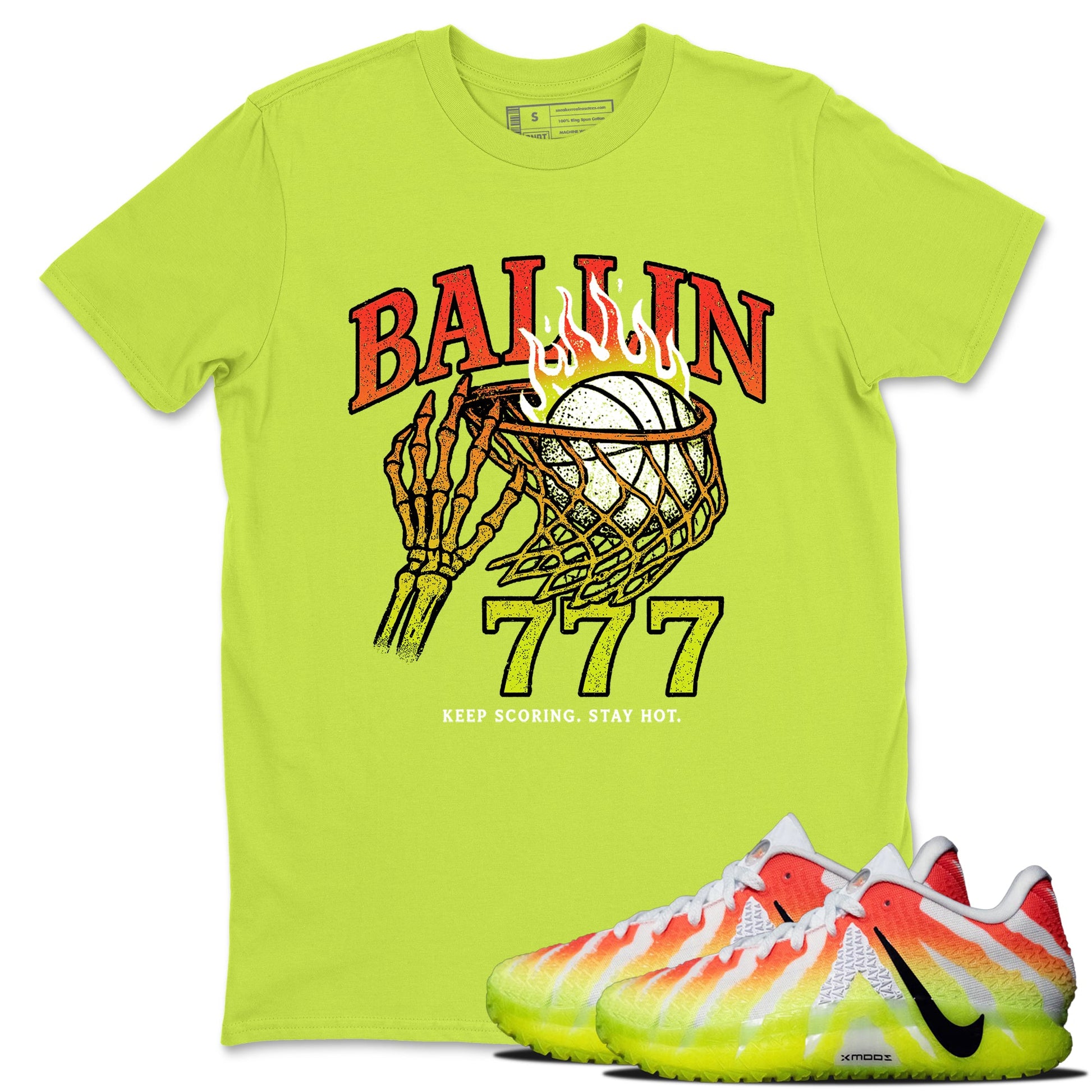 Sneaker Threads – Sneaker Tees To Match Nike JA 3 Under The Christmas Tree – Ballin 777 Graphic Tee Safety Green 1. Perfect for Jordan releases 2025 colorways. Perfect for Ja Morant sneaker releases and Christmas 2025 colorways.