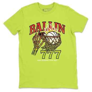 Sneaker Threads – Sneaker Tees To Match Nike JA 3 Under The Christmas Tree – Ballin 777 Graphic Tee Safety Green 2. Perfect for Jordan releases 2025 colorways. Perfect for Ja Morant sneaker releases and Christmas 2025 colorways.
