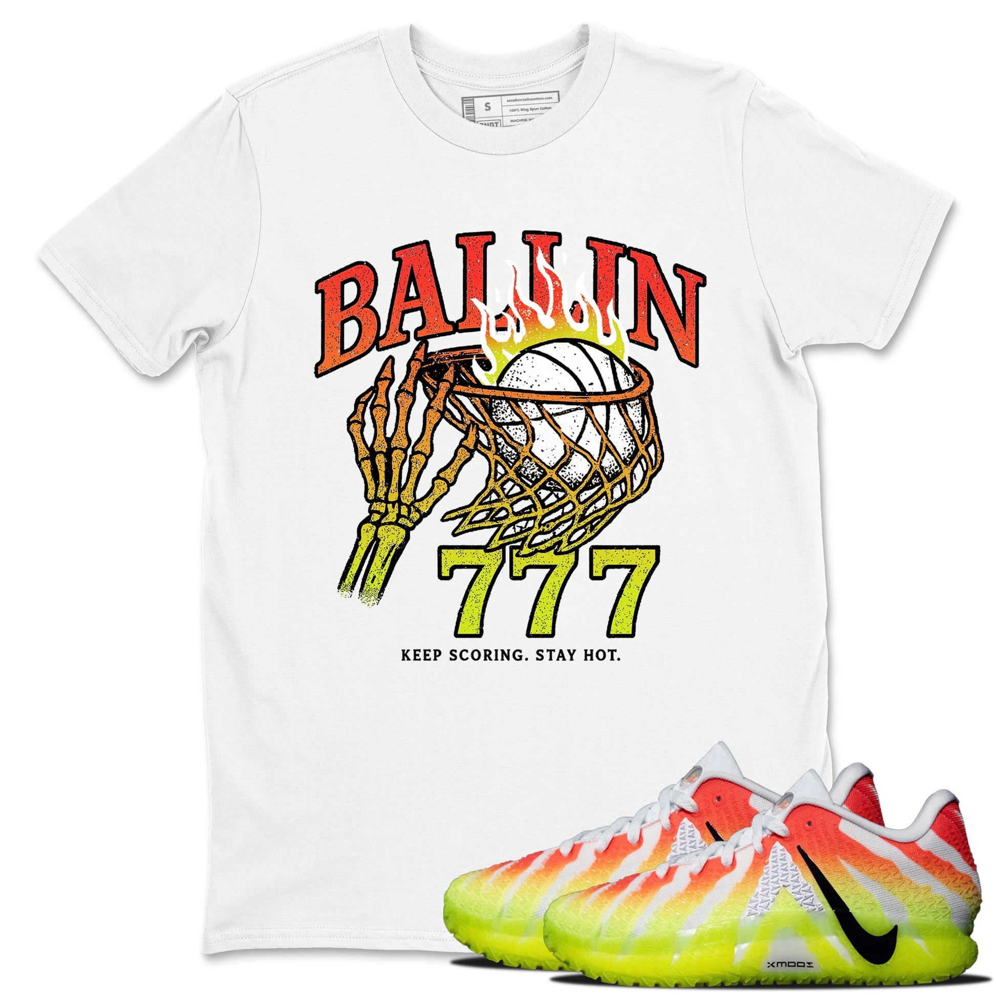 Sneaker Threads – Sneaker Tees To Match Nike JA 3 Under The Christmas Tree – Ballin 777 Graphic Tee White 1. Perfect for Jordan releases 2025 colorways. Perfect for Ja Morant sneaker releases and Christmas 2025 colorways.