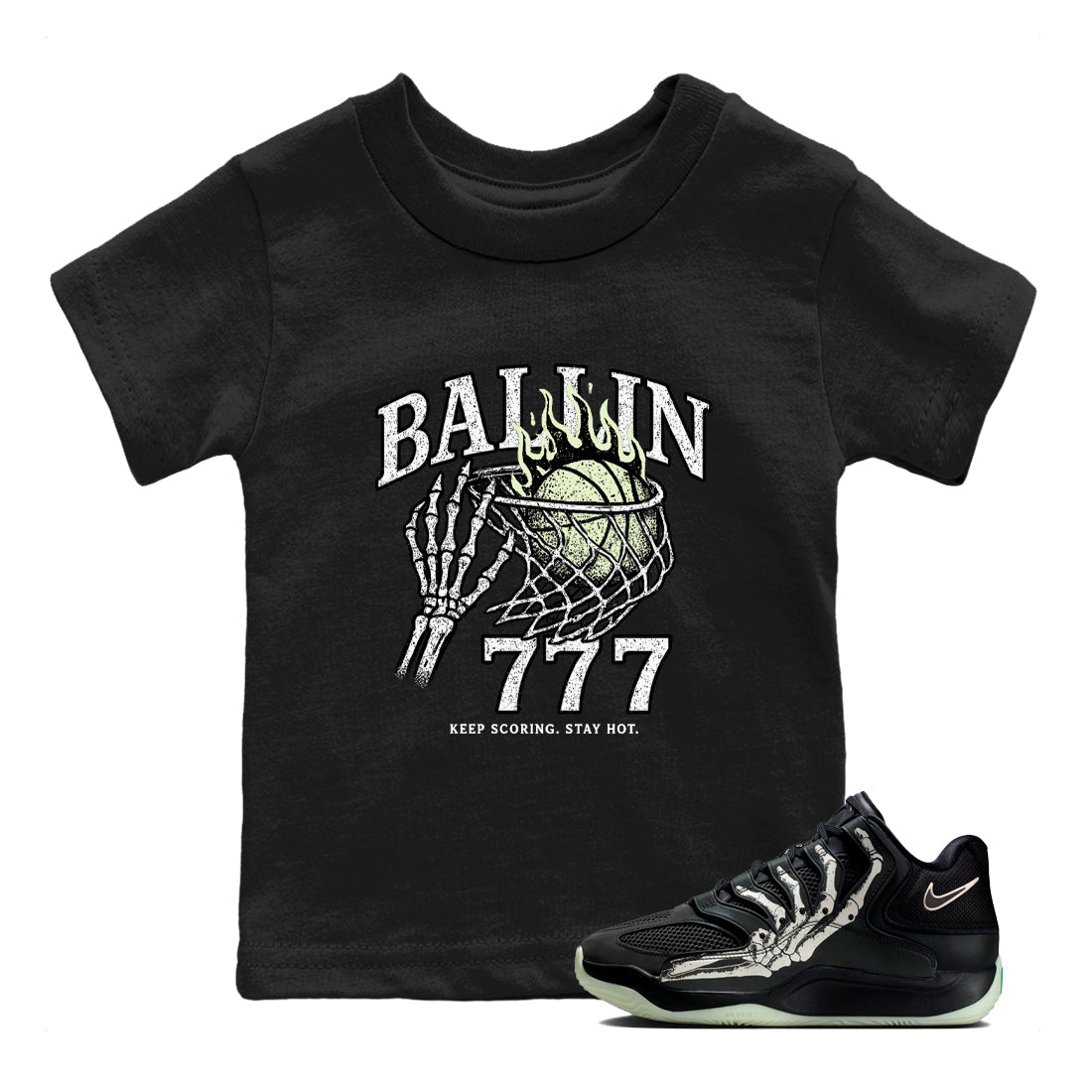 Sneaker Threads – Sneaker Tees To Match Nike KD 18 Halloween – Ballin 777 Youth Graphic Tee Black 1. Perfect for Jordan releases 2025 colorways. Perfect for Kevin Durant sneaker releases and Halloween 2025 colorways.