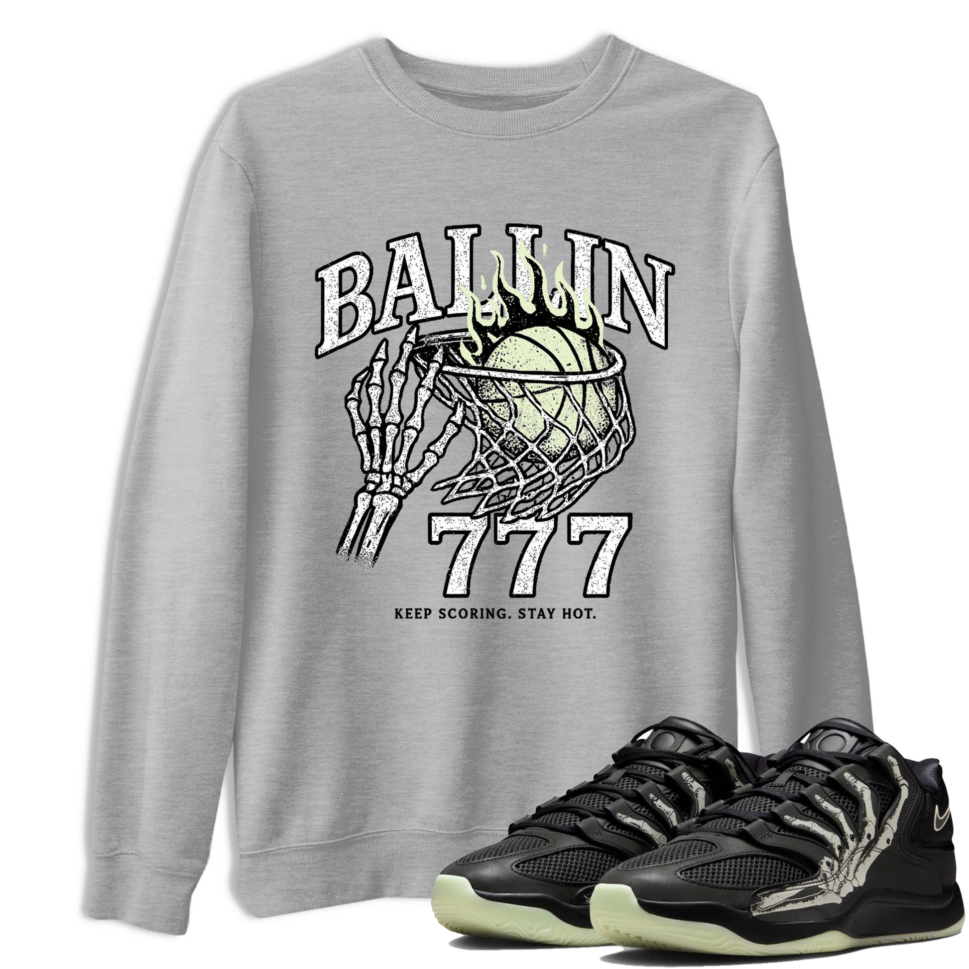 Sneaker Threads – Sneaker Tees To Match Nike KD 18 Halloween – Ballin 777 Graphic Tee Heather Grey 1. Perfect for Jordan releases 2025 colorways. Perfect for Kevin Durant sneaker releases and Halloween 2025 colorways.