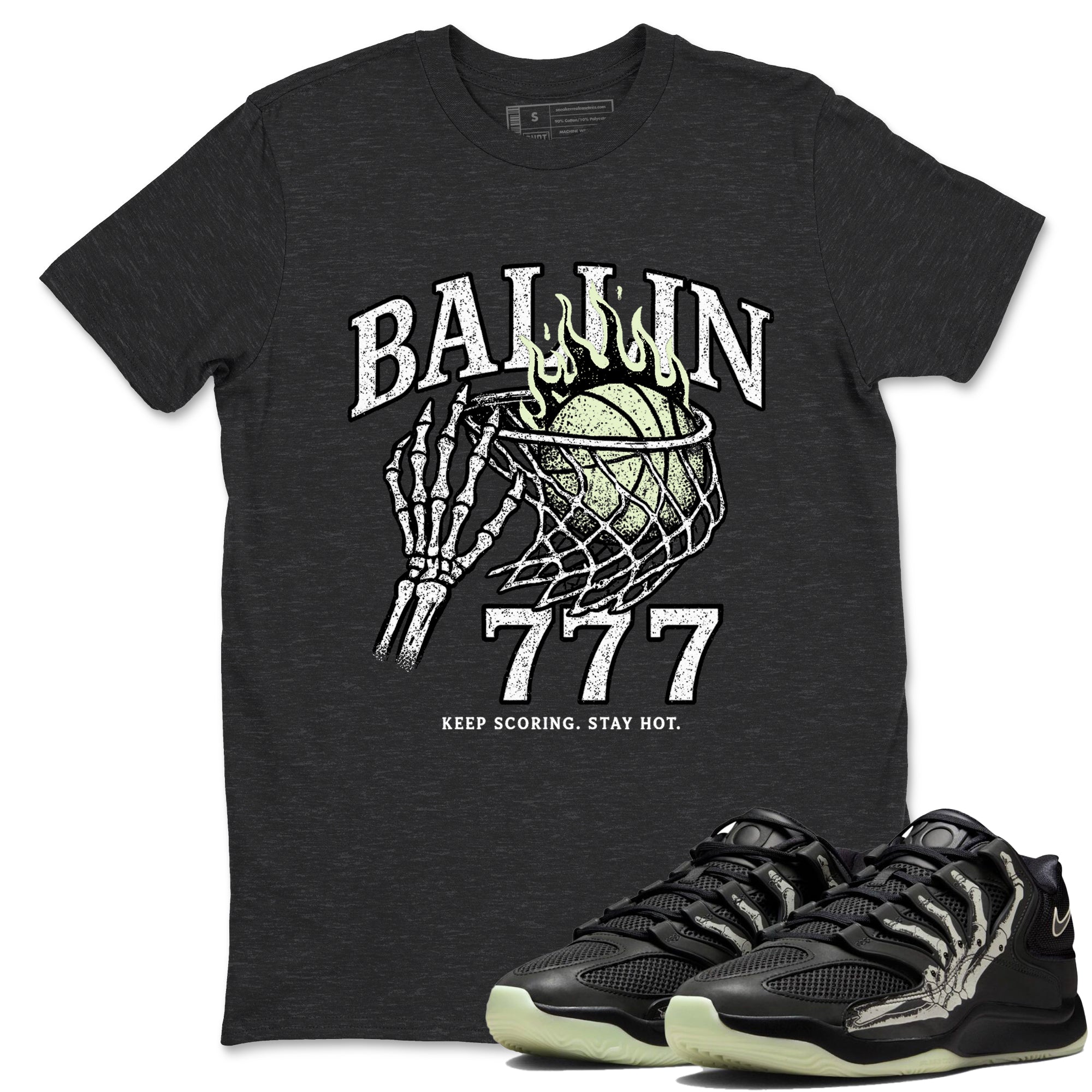 Sneaker Threads – Sneaker Tees To Match Nike KD 18 Halloween – Ballin 777 Graphic Tee Charcoal Heather 1. Perfect for Jordan releases 2025 colorways. Perfect for Kevin Durant sneaker releases and Halloween 2025 colorways.
