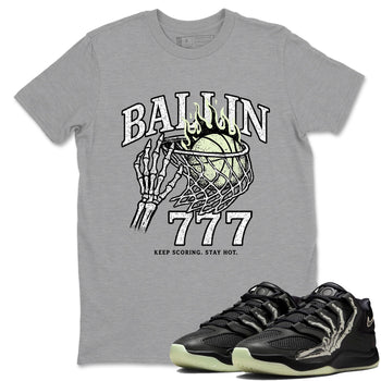 Sneaker Threads – Sneaker Tees To Match Nike KD 18 Halloween – Ballin 777 Graphic Tee Heather Grey 1. Perfect for Jordan releases 2025 colorways. Perfect for Kevin Durant sneaker releases and Halloween 2025 colorways.