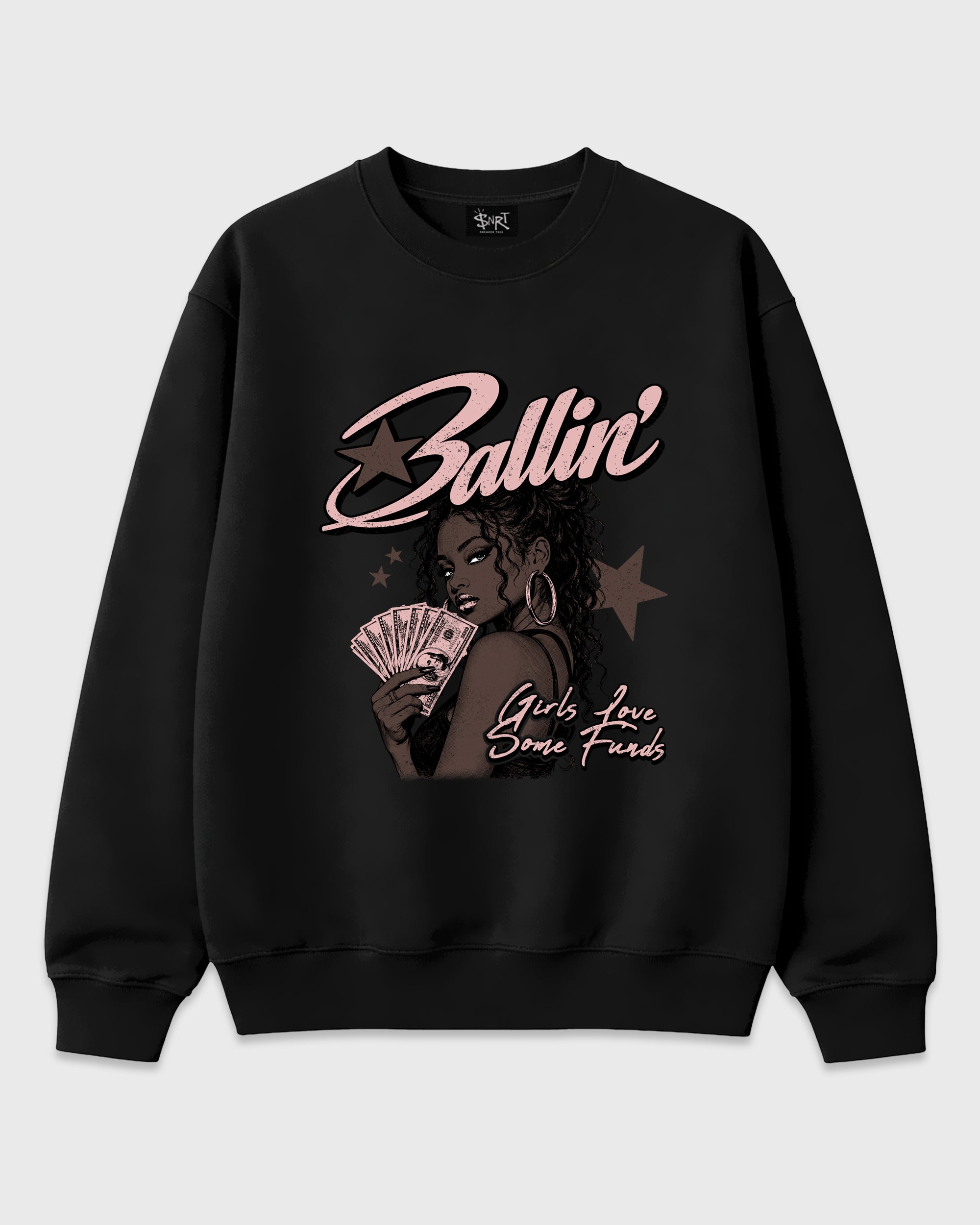 Ballin Graphic T-Shirt featuring original streetwear artwork designed to match the Air Jordan 3 Fireside. Black 2 Graphic Tee.