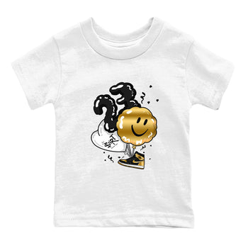 Air Jordan 1 High OG Black Metallic Gold shirts to match jordans Balloon sneaker match tees Air Jordan 1 Retrp Black Metallic Gold Sneaker Shirts SNRT Sneaker Tees streetwear brand Baby and Youth White 2 cotton tee