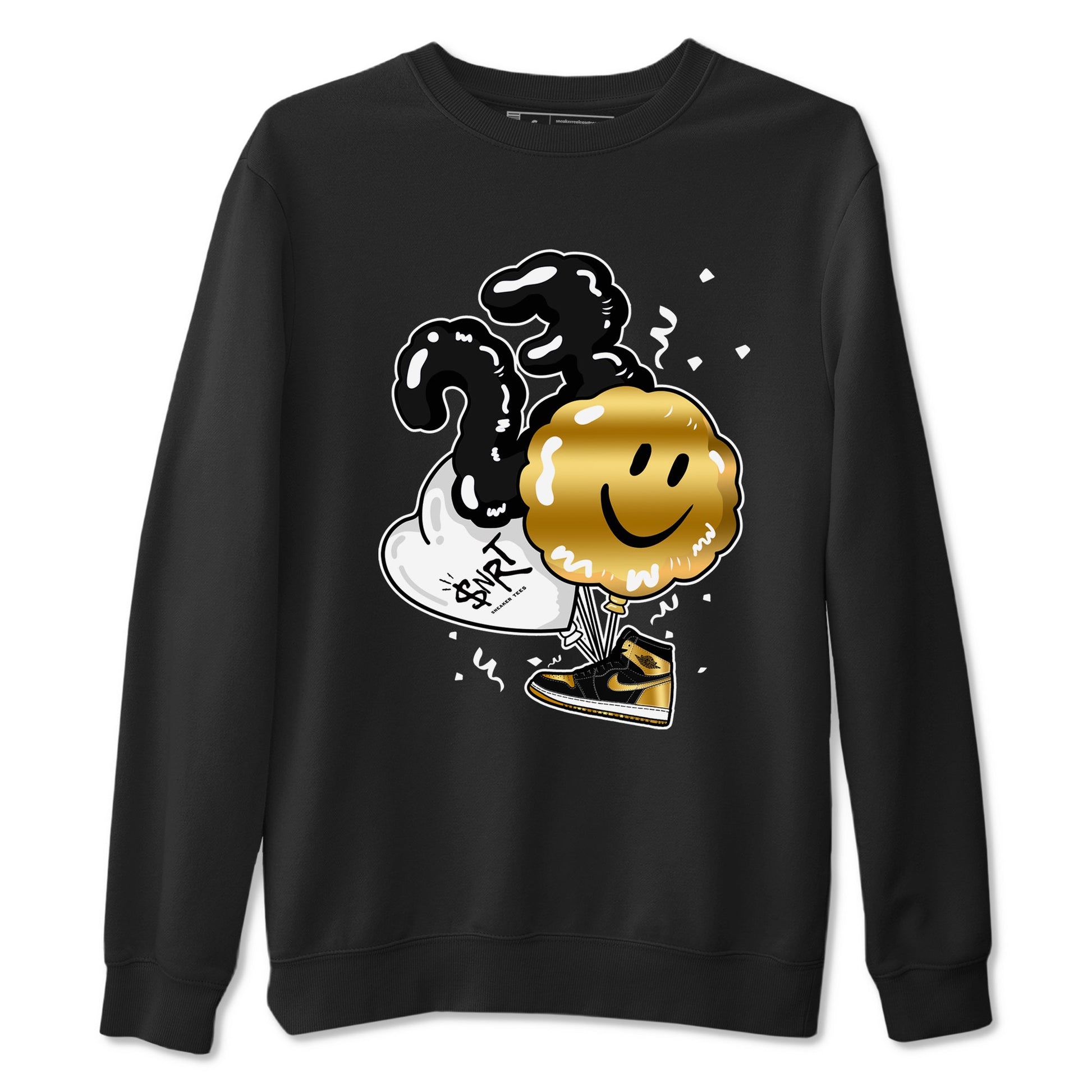 Air Jordan 1 High OG Black Metallic Gold shirts to match jordans Balloon sneaker match tees Air Jordan 1 Retrp Black Metallic Gold Sneaker Shirts SNRT Sneaker Tees streetwear brand Black 2 unisex cotton tee