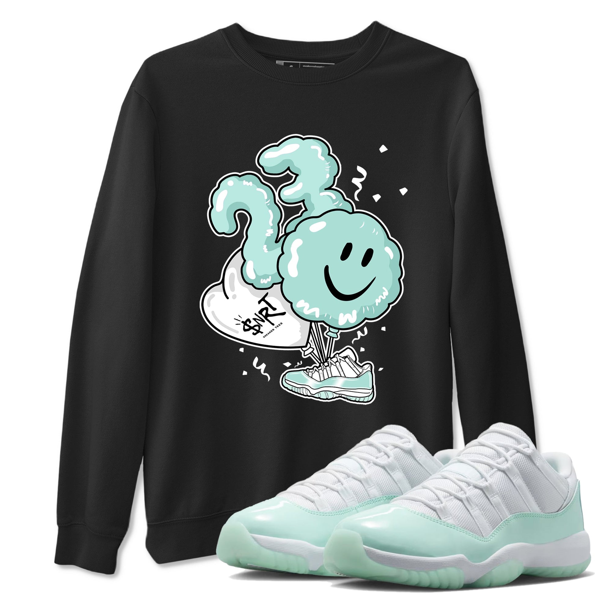 Balloon sneaker match t-shirt styled to complete your fit with the Air Jordan 11 Igloo sneakers, shown in Black 1.