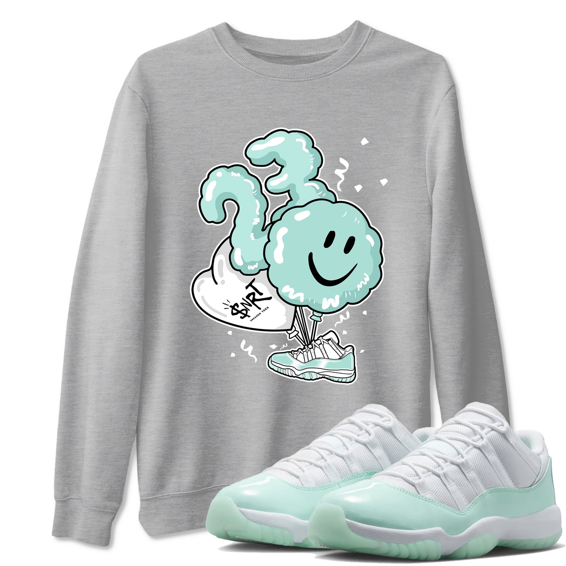 Balloon sneaker match t-shirt styled to complete your fit with the Air Jordan 11 Igloo sneakers, shown in Heather Grey 1.
