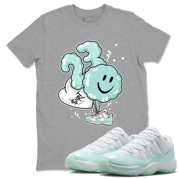 Balloon sneaker match t-shirt styled to complete your fit with the Air Jordan 11 Igloo sneakers, shown in Heather Grey 1.