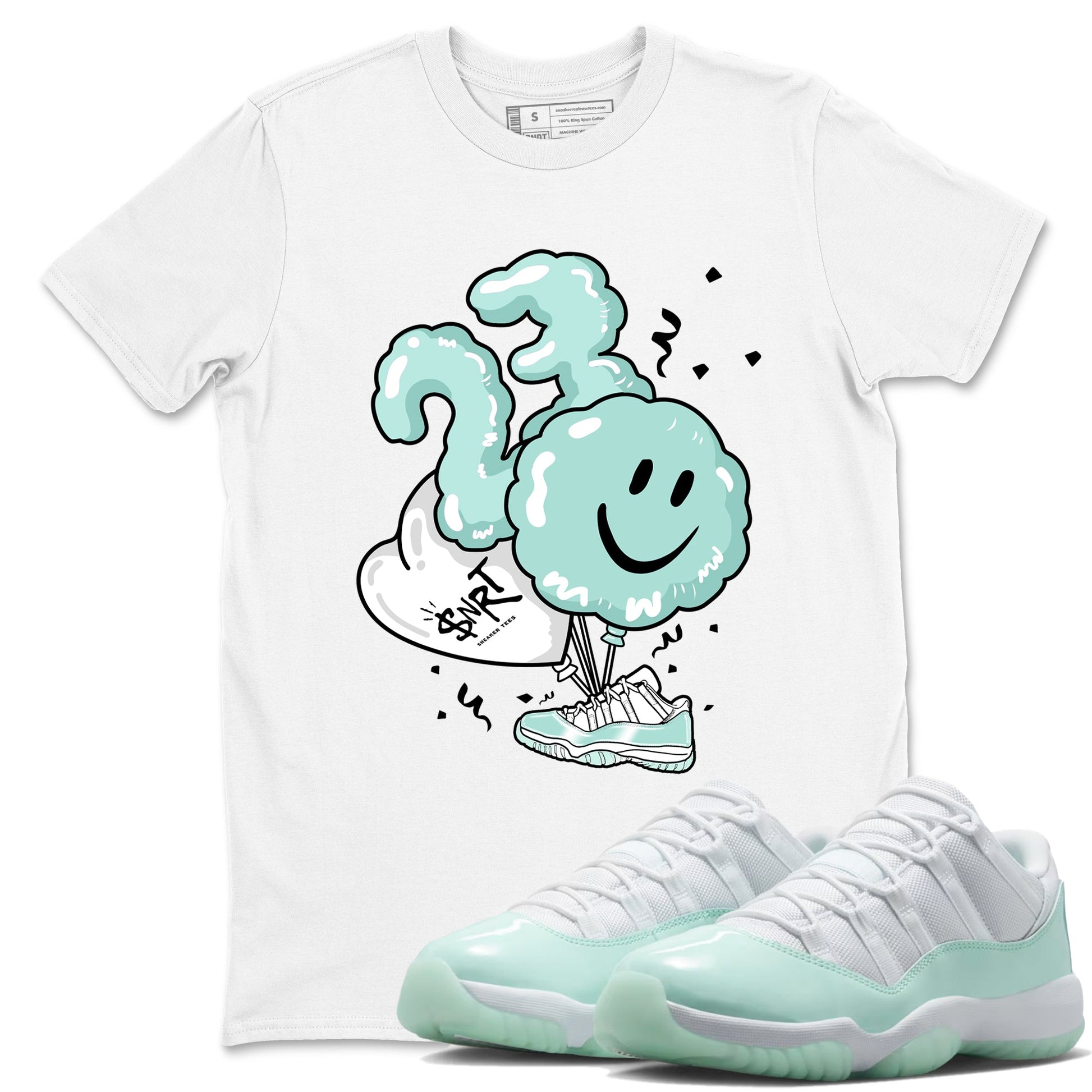 Balloon sneaker match t-shirt styled to complete your fit with the Air Jordan 11 Igloo sneakers, shown in White 1.