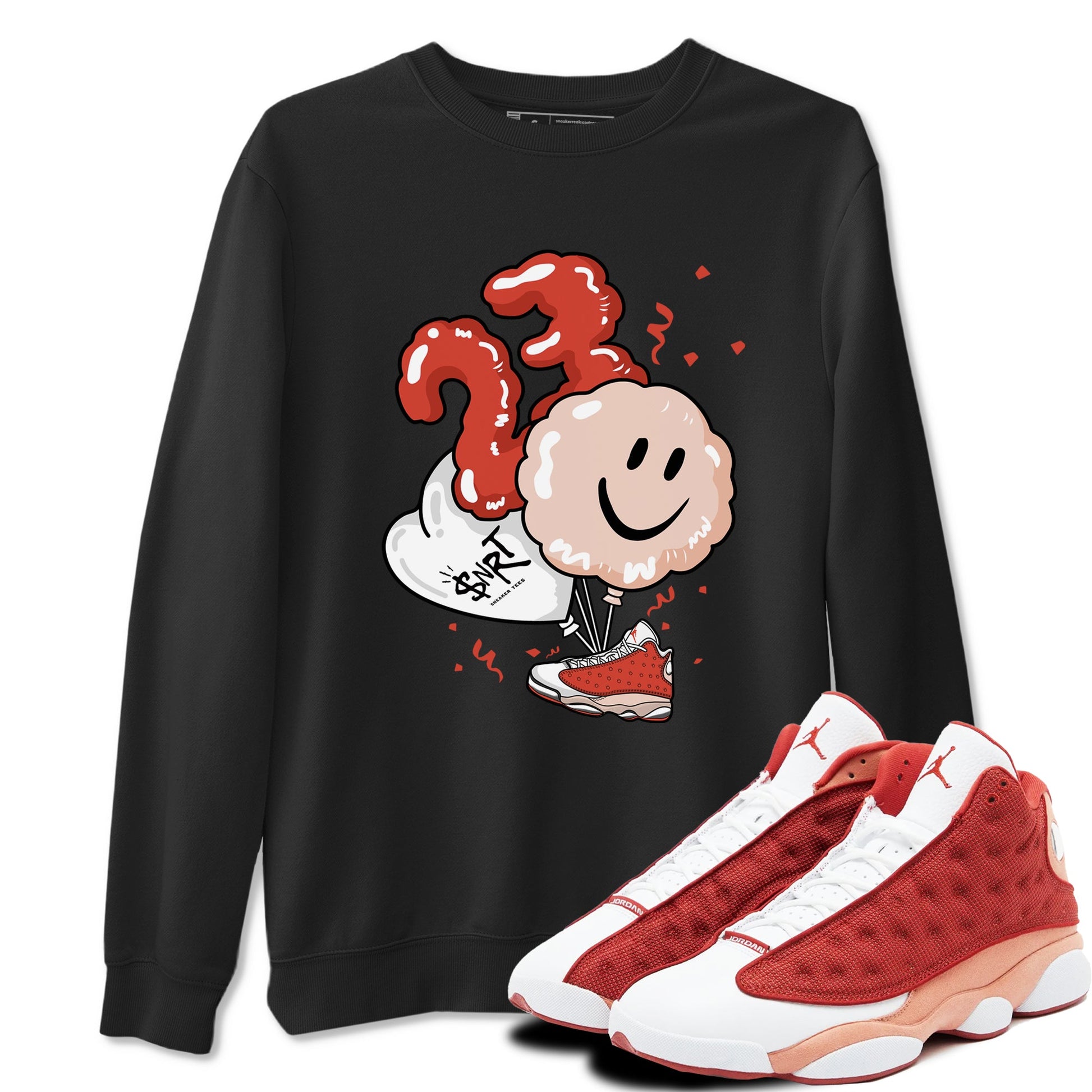Air Jordan 13 Dune Red shirts to match jordans Balloon sneaker match tees AJ13 Dune Red Sneaker Shirts SNRT Sneaker Tees streetwear brand Black 1 unisex cotton tee